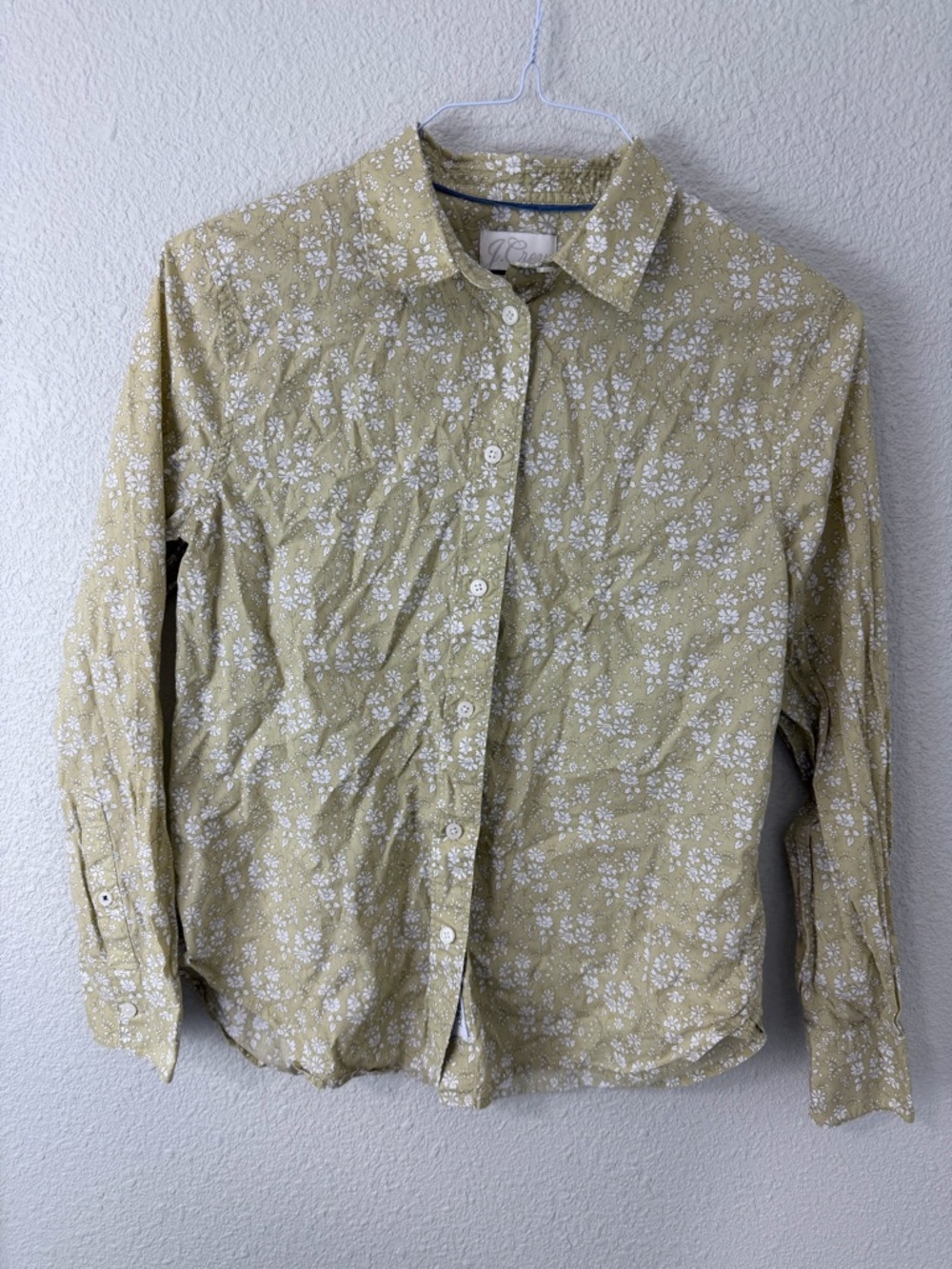 J. Crew Slim-fit shirt in Liberty® Capel floral fabric green white sz 8